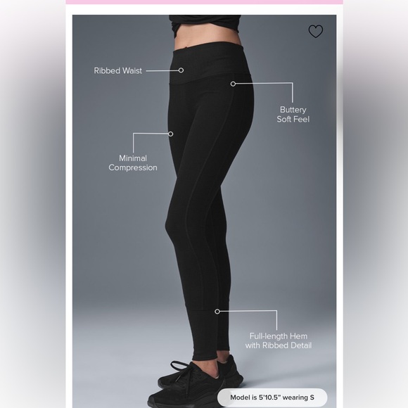 Alo Yoga Alosoft Lounge Leggings in black (size XS) - Picture 2 of 2